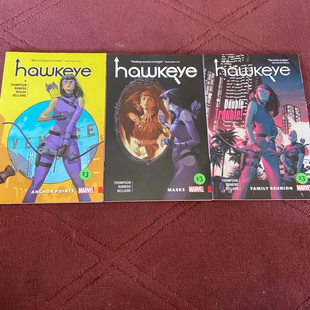 Marvel Comics Hawkeye Kate Bishop graphic novels 3 pc